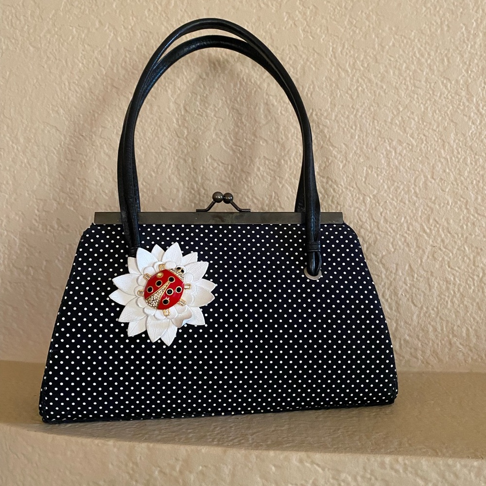 Hand bag with ladybug design like new